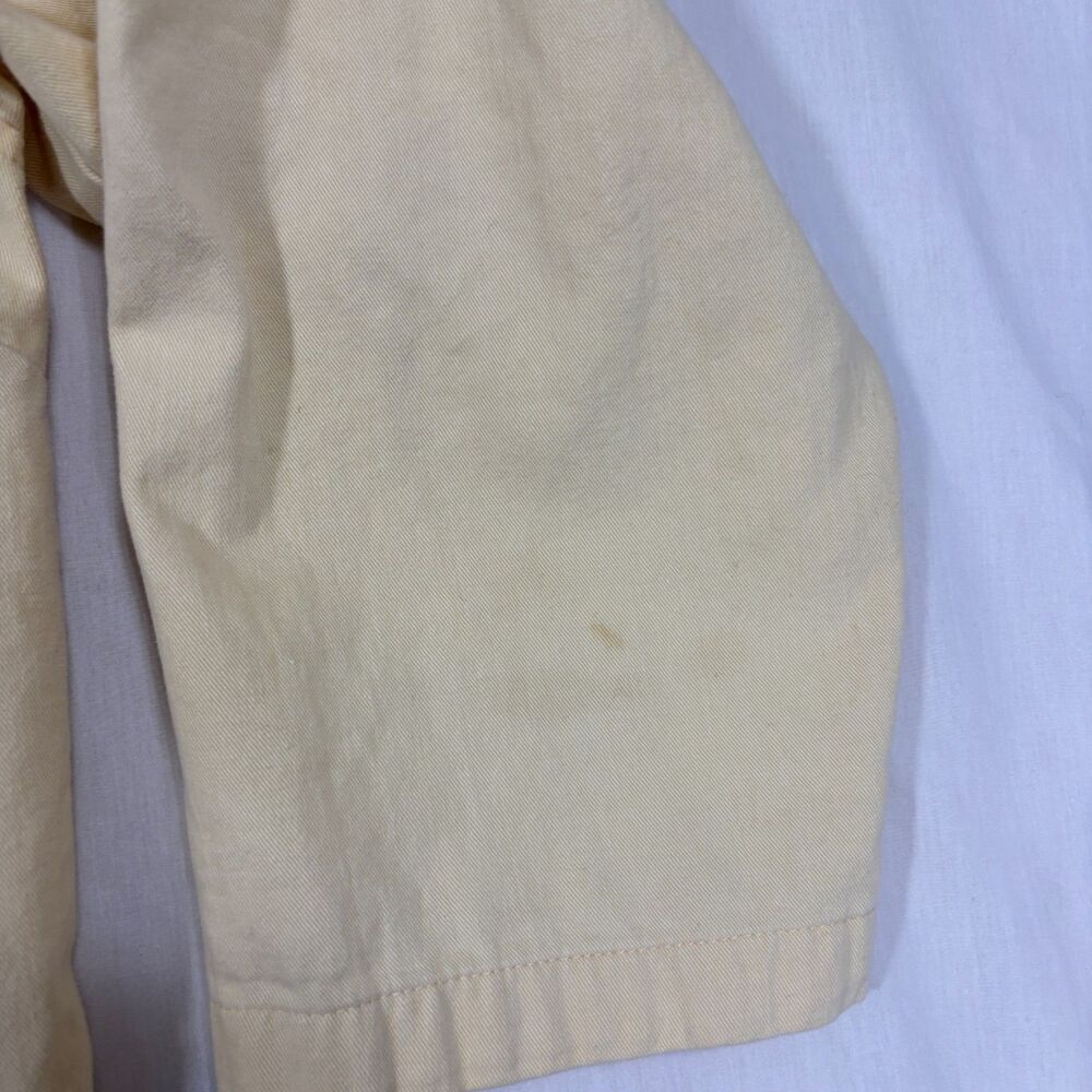 Vtg Nino Wong Womens Jacket Sz 2X Butter Yellow 3/4 Sleeve Cottage Artsy Pockets - Picture 6 of 8